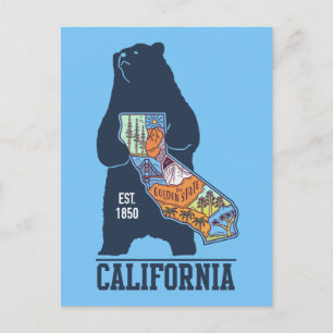 Cartão postal do Estado do Ouro Urso da Califórnia