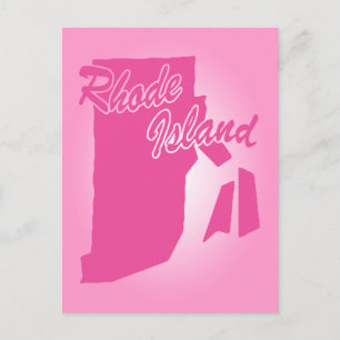 Cartão Postal do Estado Rosa de Rhode Island