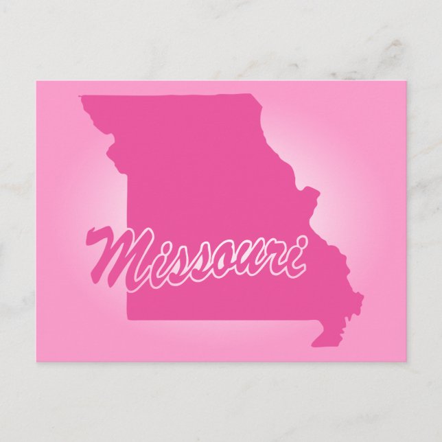 Cartão postal do estado rosa Missouri (Frente)