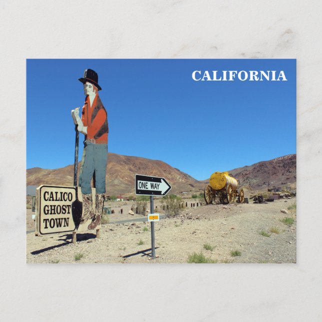 Cartão postal do excelente Calico Ghost Town! (Frente)