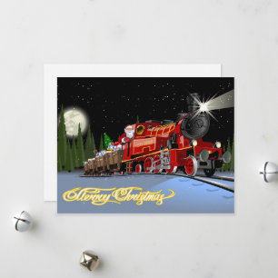 Cartão postal do Expresso Papai Noel desenho anima