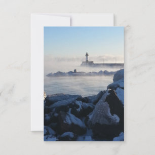 Cartão postal do Farol de Duluth no Lago Superior