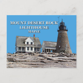 Cartão postal do Farol de Mount Desert Rock, Maine