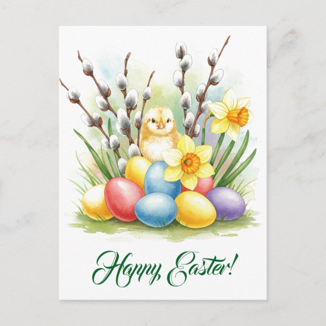 Cartão postal do felz pascoa (Frente)