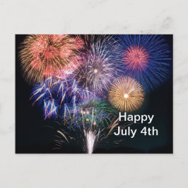 Cartão postal do Fireworks 2 de julho 4