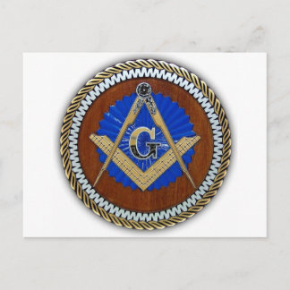 Cartão Postal do freemason quadrado & compasso da conspiração