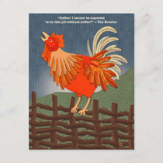 Cartão postal do Galo para Café 10 unidades
