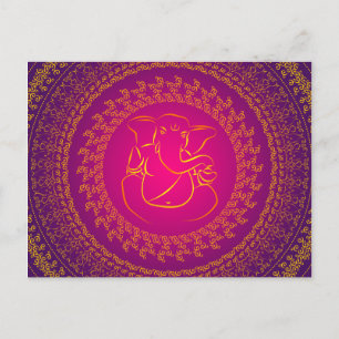 Cartão postal do Ganesh/ Deus indiano da classe el