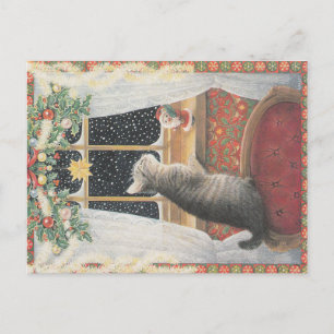 Cartão postal do Gato de Natal 