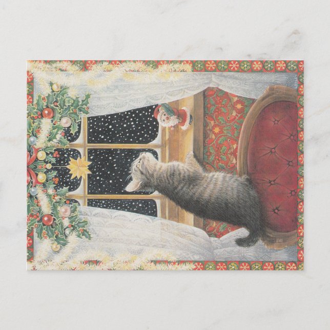 Cartão postal do Gato de Natal  (Frente)