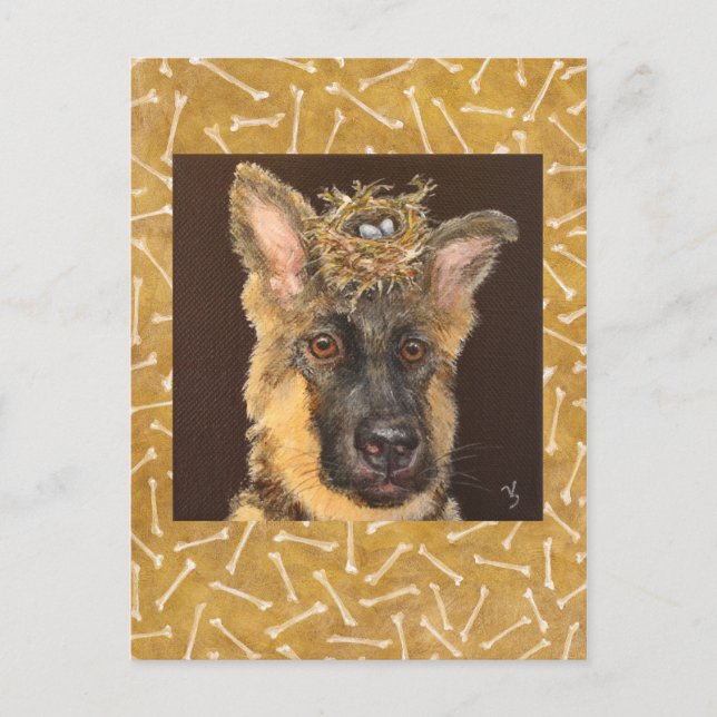 cartão postal do german shepherd (Frente)