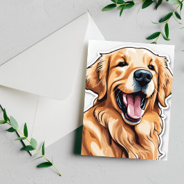 Cartão Postal do Golden Retriever