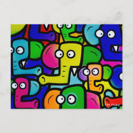 Cartão postal do GRAFITE ELEPHANTS Ver. 2