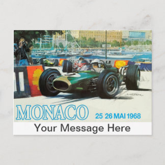 Cartão postal do Grande Prêmio de Mônaco de 1968 c
