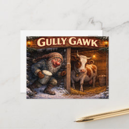 Cartão postal do Gully Gawk islandês Yule Lad