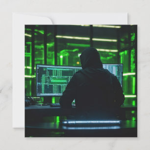 Cartão-postal do Hacker de Codificação Anônimo