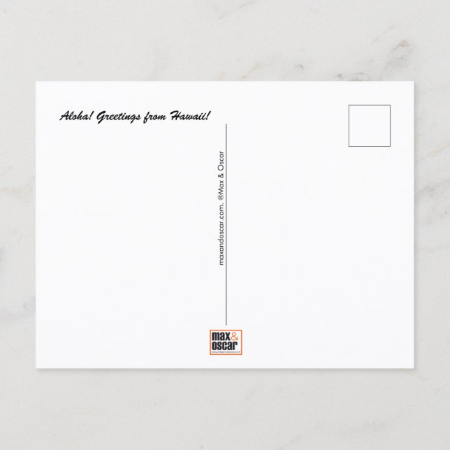 Cartão Postal do Havaí (Verso)