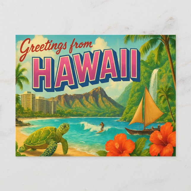 Cartão postal do HAVAÍ (Frente)