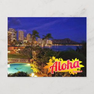 Cartão postal do Havaí com Aloha