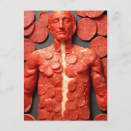 Cartão Postal do Homem de Pepperoni Estranho