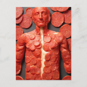 Cartão Postal do Homem de Pepperoni Estranho