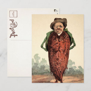 Cartão postal do homem vegetal vitoriano