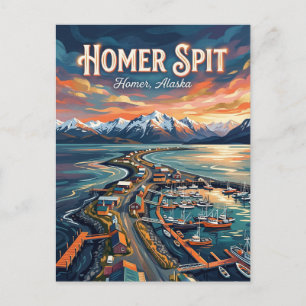 Cartão Postal do Homer Spit Alasca