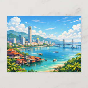 Cartão Postal do Horizonte de Penang Malásia