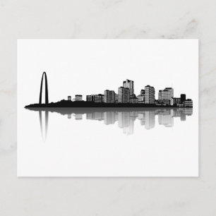 Cartão Postal do Horizonte de St. Louis (p/b)