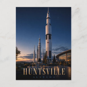 Cartão postal do Huntsville Alabama Rocket Park RE