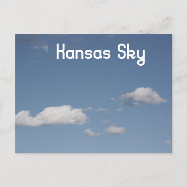 Cartão postal do Kansas Sky (Frente)