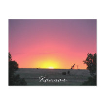 Cartão postal do Kansas Sunset
