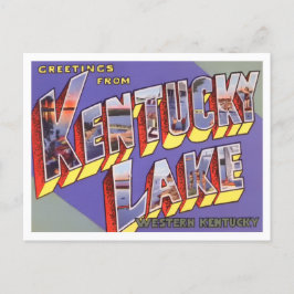 Cartão postal do Kentucky Lake Vintage Big Letters