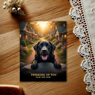 Cartão postal do Labrador Retriever Pensando em Vo