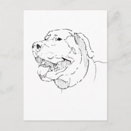 Cartão Postal do Labrador Retriever – Tinta Desenh