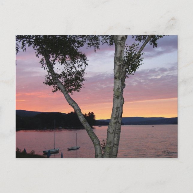 Cartão postal do Lago Sunset (Frente)