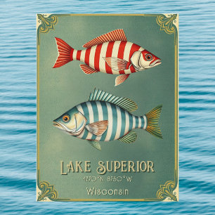 Cartão postal do Lago Superior Wisconsin Michigan