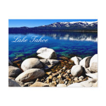 Cartão postal do lago Tahoe, que é bonito
