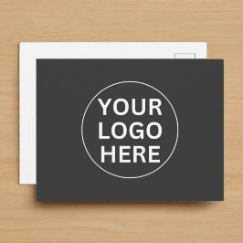 Cartão postal do logotipo da empresa l Cinza promo