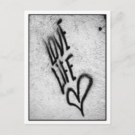 Cartão postal do Love Life Grafite