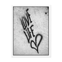 Cartão postal do Love Life Grafite