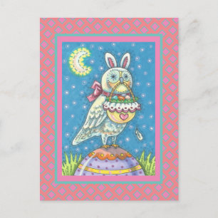 CARTÃO POSTAL DO MAGIC BARN OWL COM ANOS DE BUNNY