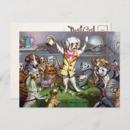 Cartão postal do mágico canino vitoriano