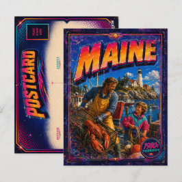 Cartão postal do Maine dos anos 80 Retro