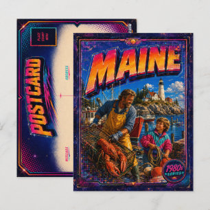 Cartão postal do Maine dos anos 80 Retro