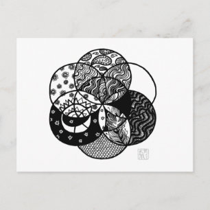 Cartão Postal do Mandala da Semente da Vida