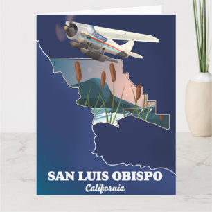 Cartão postal do mapa de San luis obispo Califórni