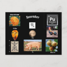 Cartão postal do mês de nascimento de Escorpião de