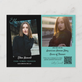 Cartão postal do Modelo Ator Composto 3 Fotografad