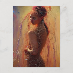 Cartão postal do modelo de roupa de Espaguete